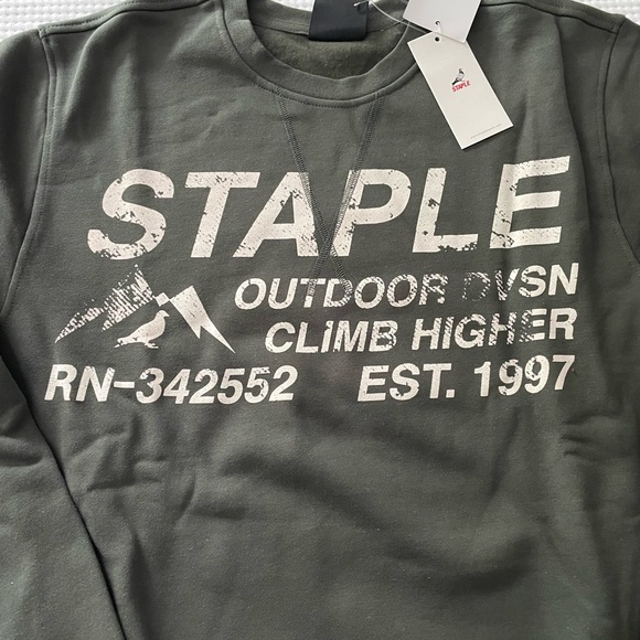 New Staple Outdoor Divison Crewneck Sweatshirt - Picture 1 of 5